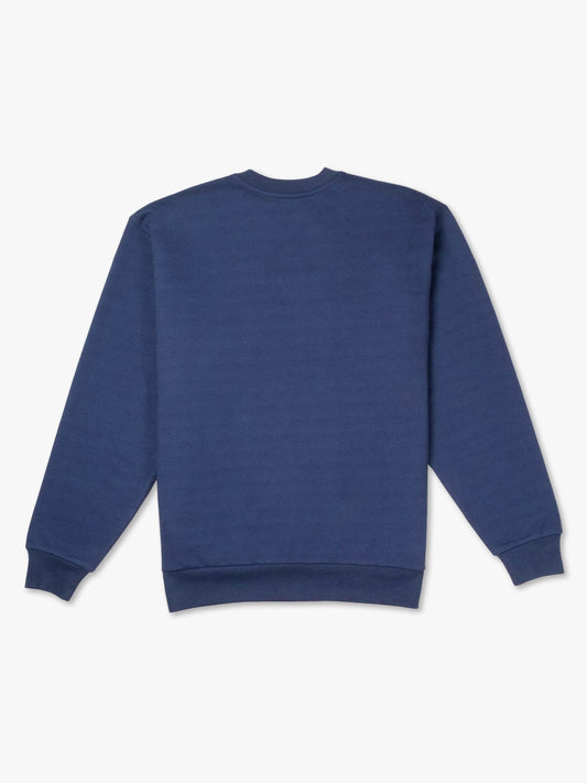 Strike Mvmnt Base Oversized Crewneck Blue Subliminal Stripe Terry Fleece