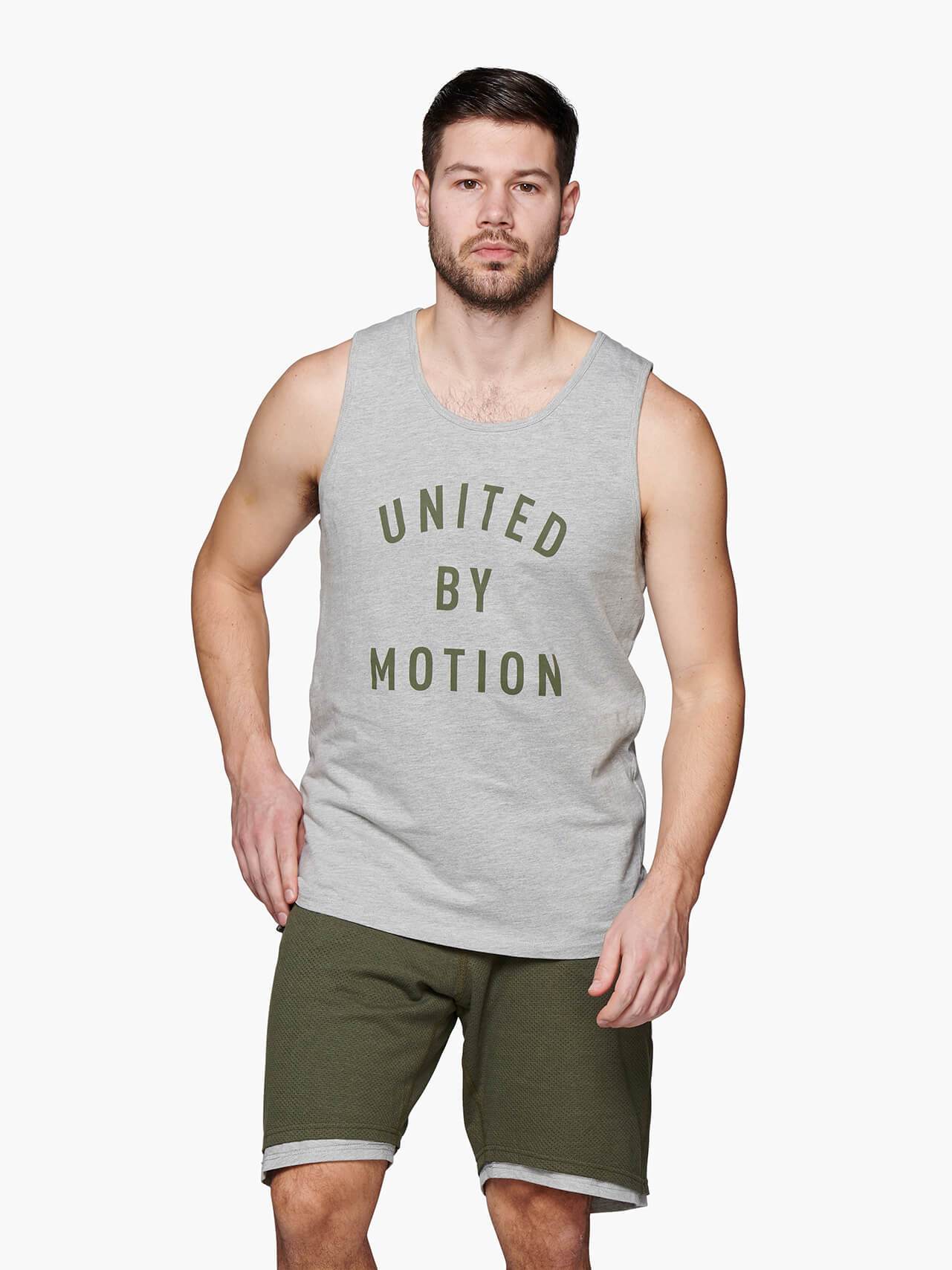 Strike Mvmnt Reversible League Tank - United Lunar Grey / Burnt Olive