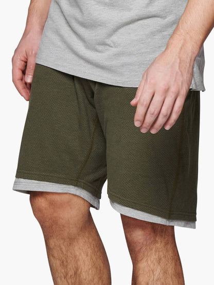 Strike Mvmnt Reversible League Short Lunar Grey / Burnt Olive
