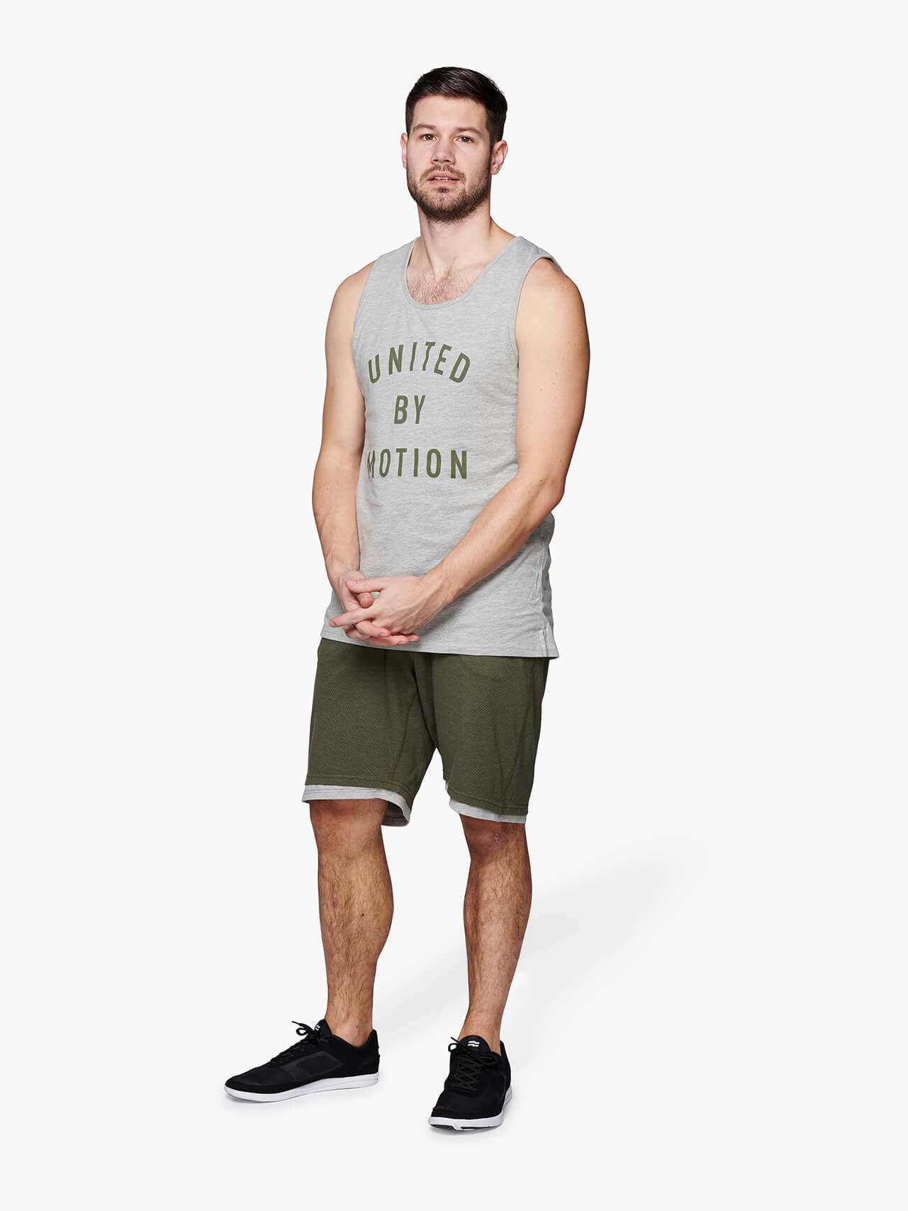 Strike Mvmnt Reversible League Short Lunar Grey / Burnt Olive