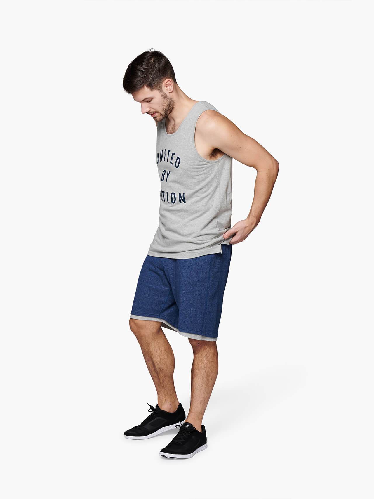 Strike Mvmnt Reversible League Short Lunar Grey / Navy Blue
