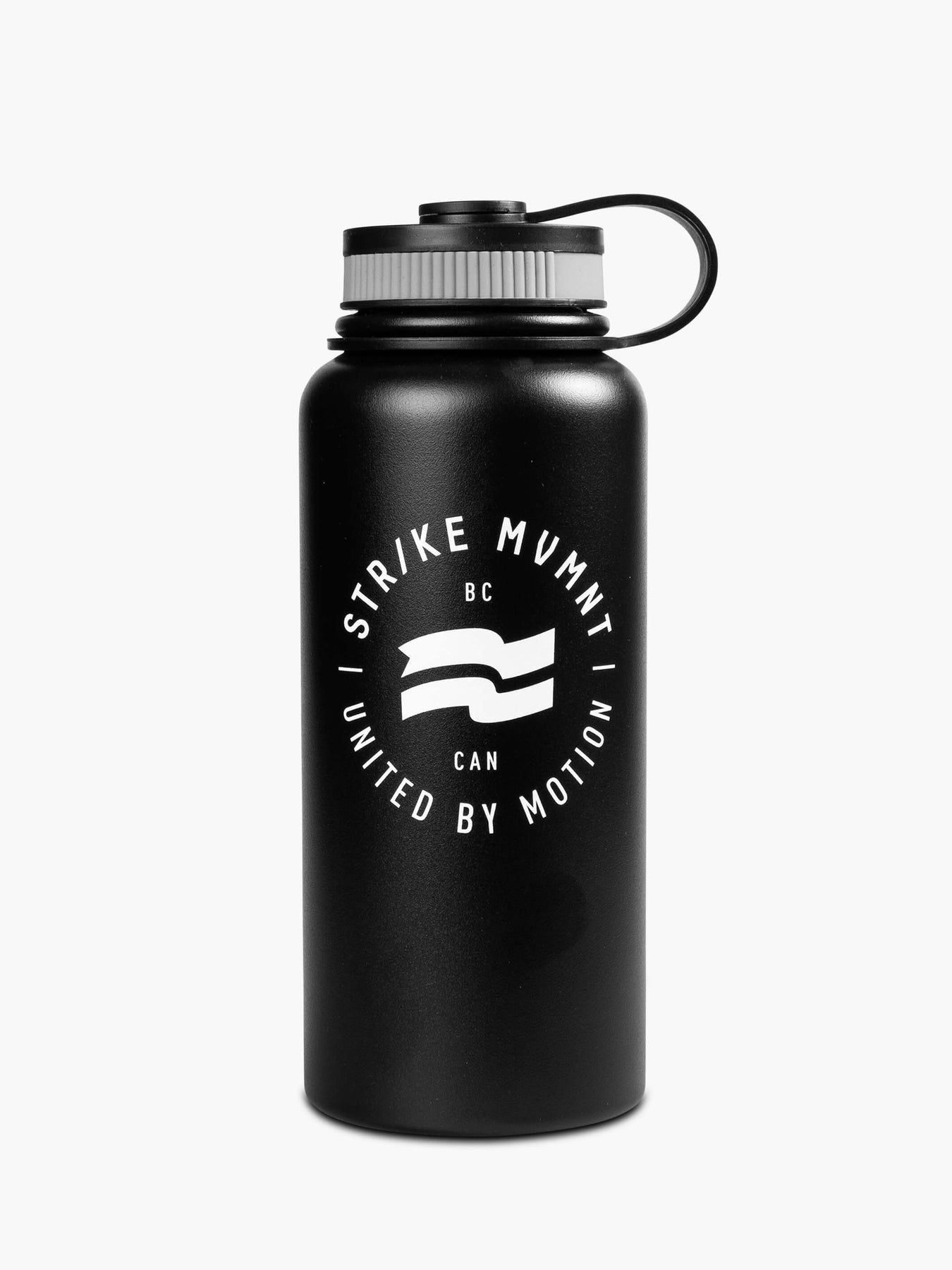 Strike Mvmnt Big Mouth Insulated Water Bottle Phantom Black Stainless Steel