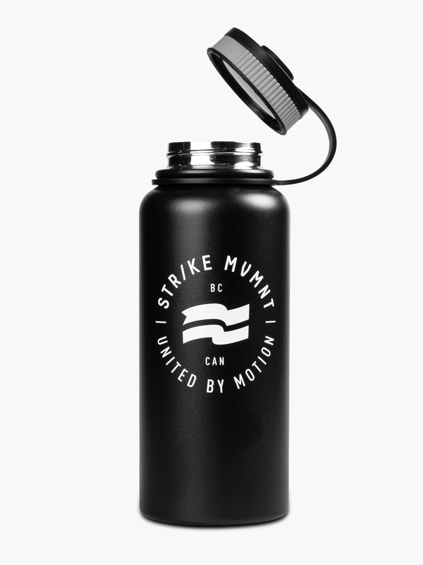 Strike Mvmnt Big Mouth Insulated Water Bottle Phantom Black Stainless Steel