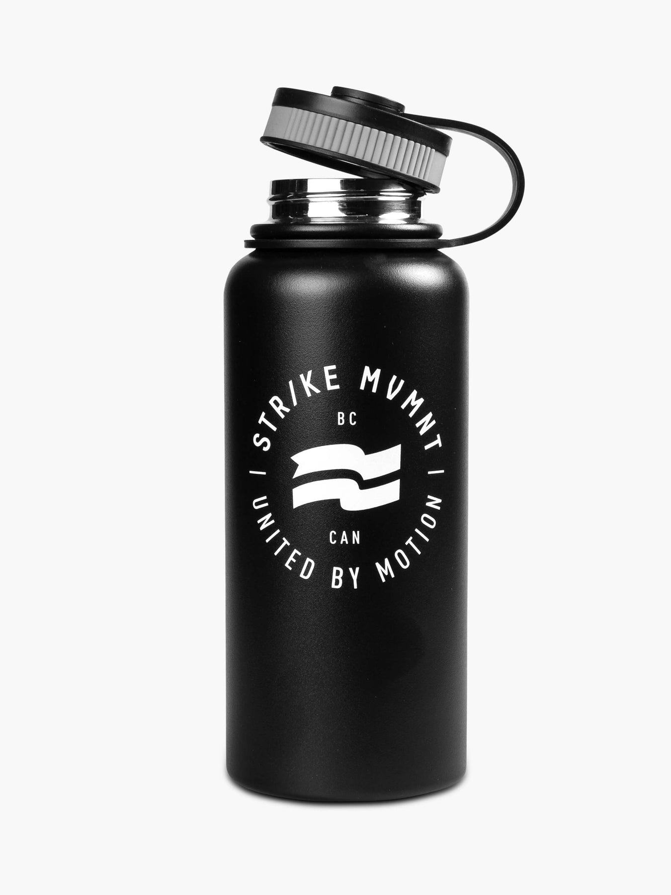 Strike Mvmnt Big Mouth Insulated Water Bottle Phantom Black Stainless Steel