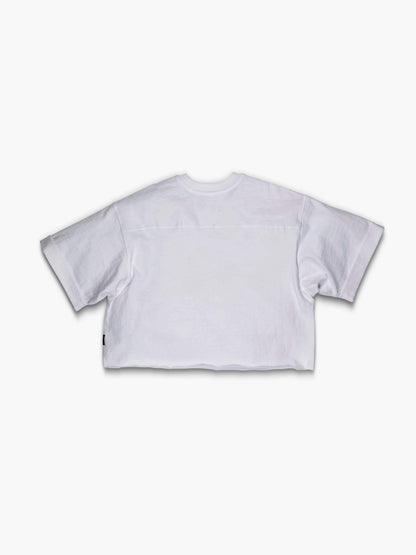 Strike Mvmnt Cropped Football Tee Clean White Heavy Jersey