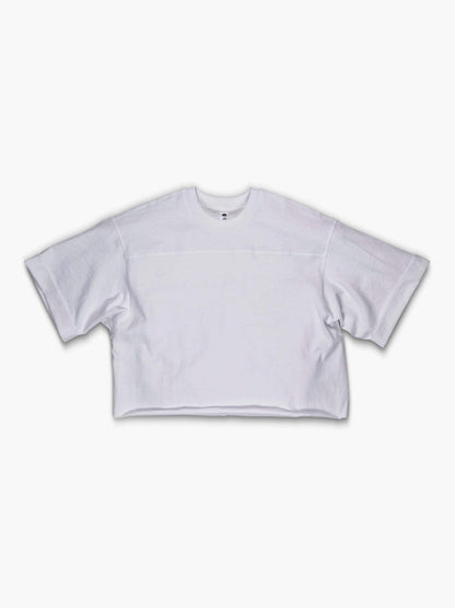 Strike Mvmnt Cropped Football Tee Clean White Heavy Jersey
