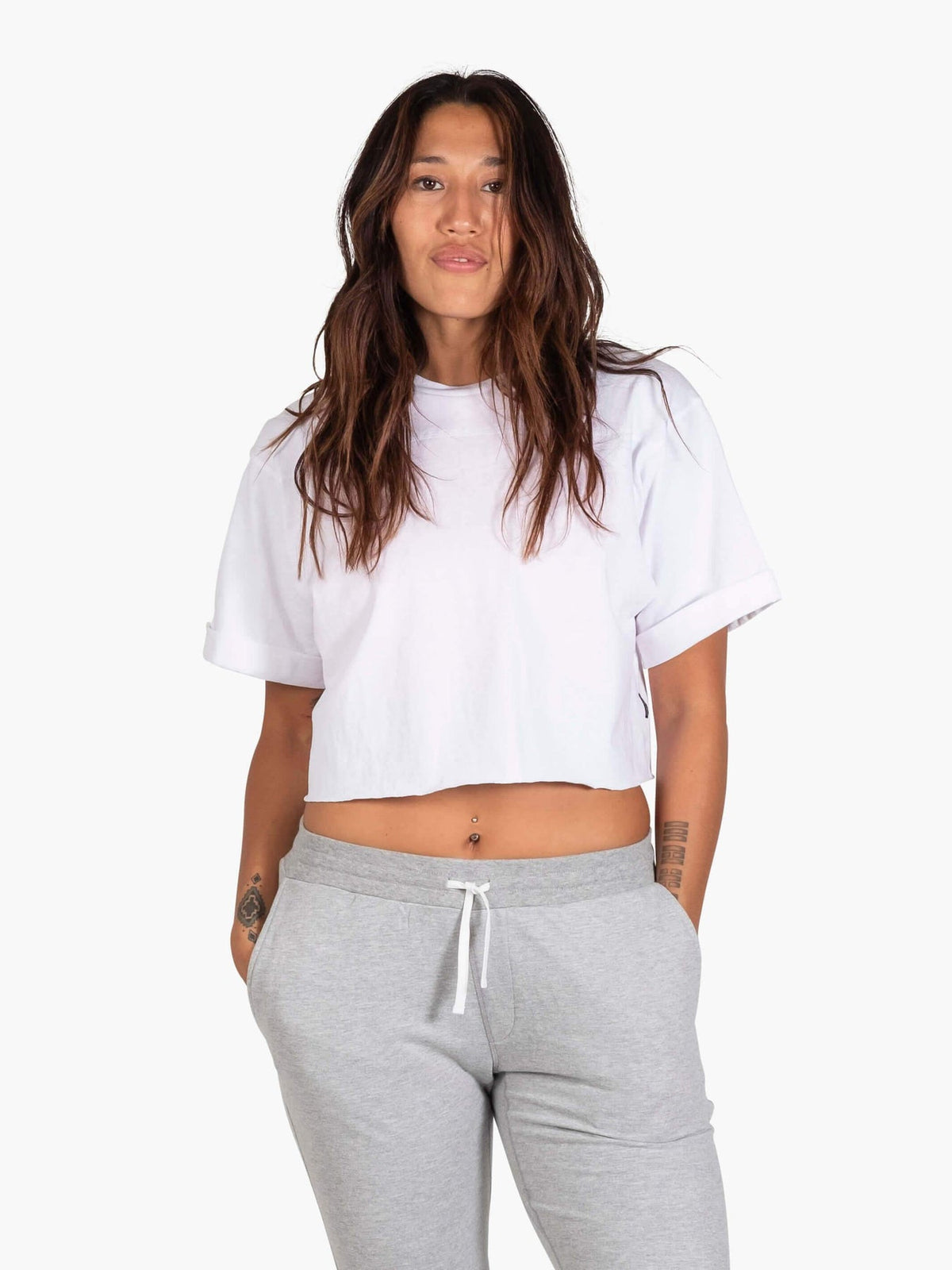 Strike Mvmnt Cropped Football Tee Clean White Heavy Jersey