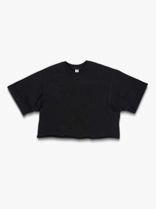 Strike Mvmnt Cropped Football Tee Phantom Black Heavy Jersey