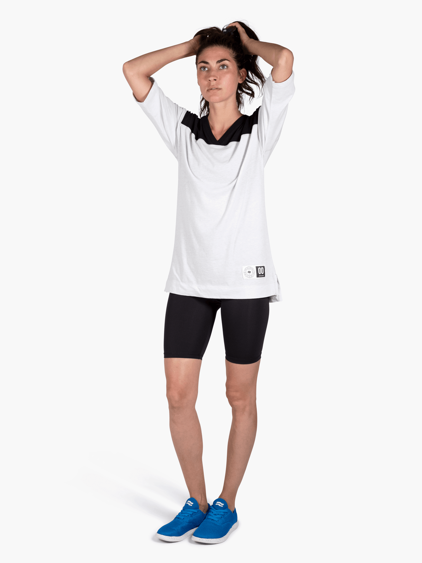 Strike Mvmnt Oversized Football Tee Chalk White / Phantom Black