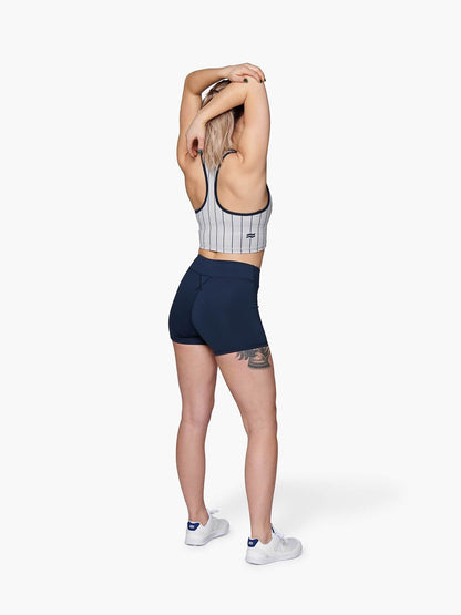 Strike Mvmnt Classic Bra Navy Pinstripe TechStretch