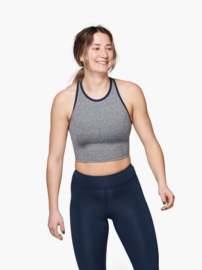 Strike Mvmnt Classic Bra Heather Grey / Navy TechStretch