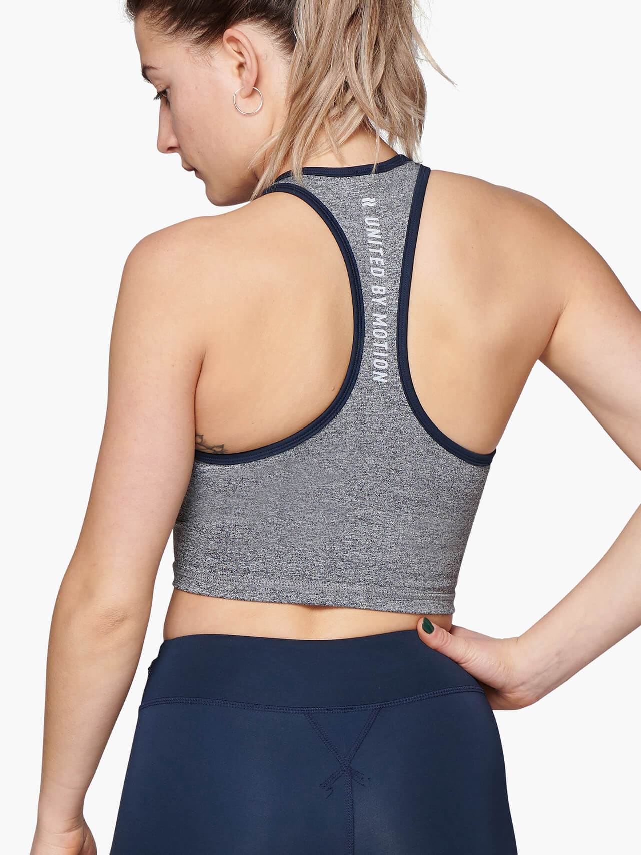 Strike Mvmnt Classic Bra Heather Grey / Navy TechStretch