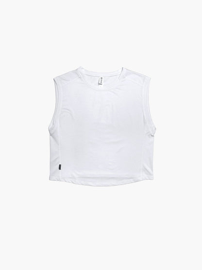 Strike Mvmnt Session Sleeveless Tee Classic White Chill Mesh