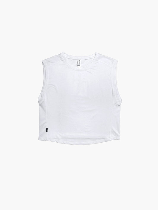 Strike Mvmnt Session Sleeveless Tee Classic White Chill Mesh