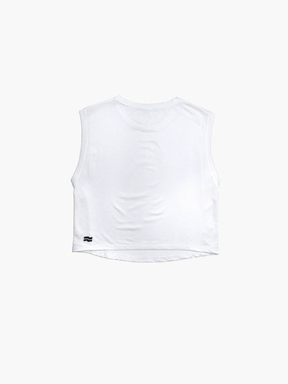 Strike Mvmnt Session Sleeveless Tee Classic White Chill Mesh