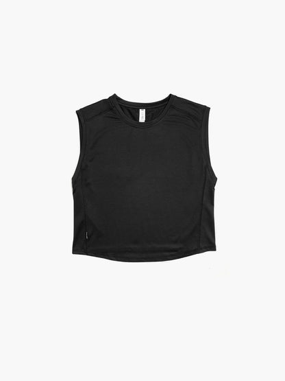 Strike Mvmnt Session Sleeveless Tee Phantom Black Chill Mesh