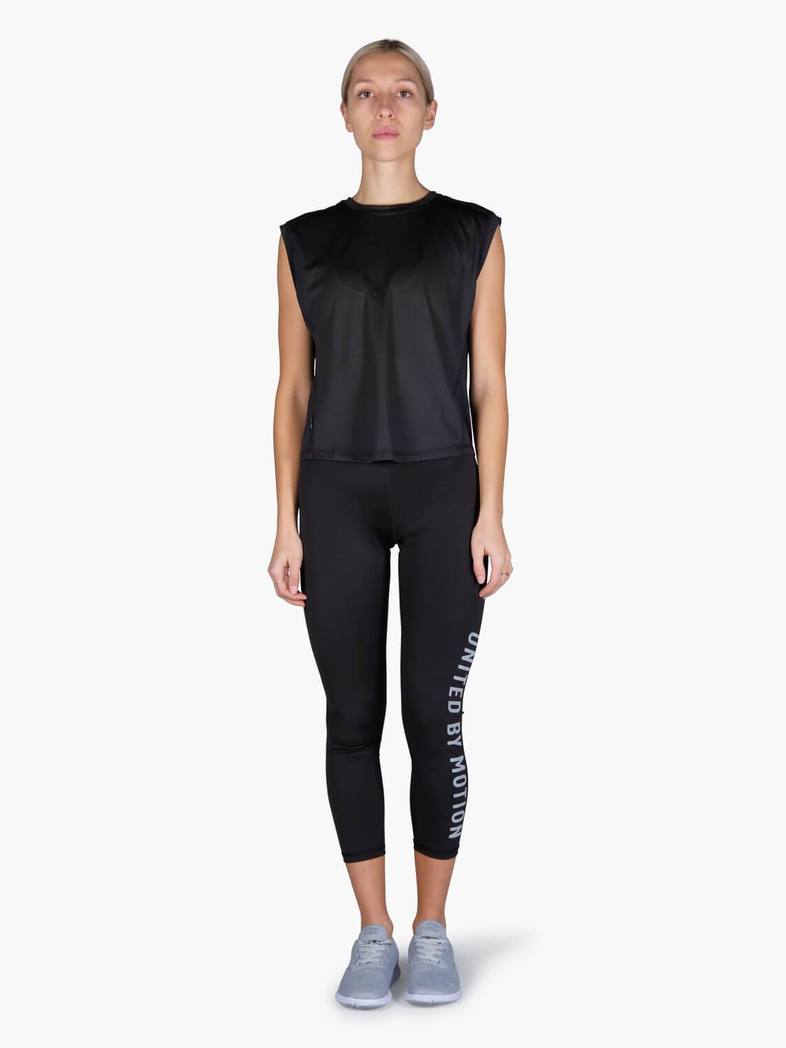 Strike Mvmnt Session Sleeveless Tee Phantom Black Chill Mesh