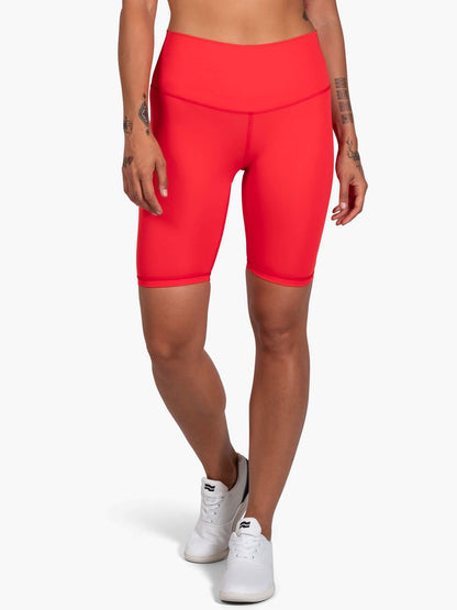 Strike Mvmnt High Voltage Biker Short Red TechStretch