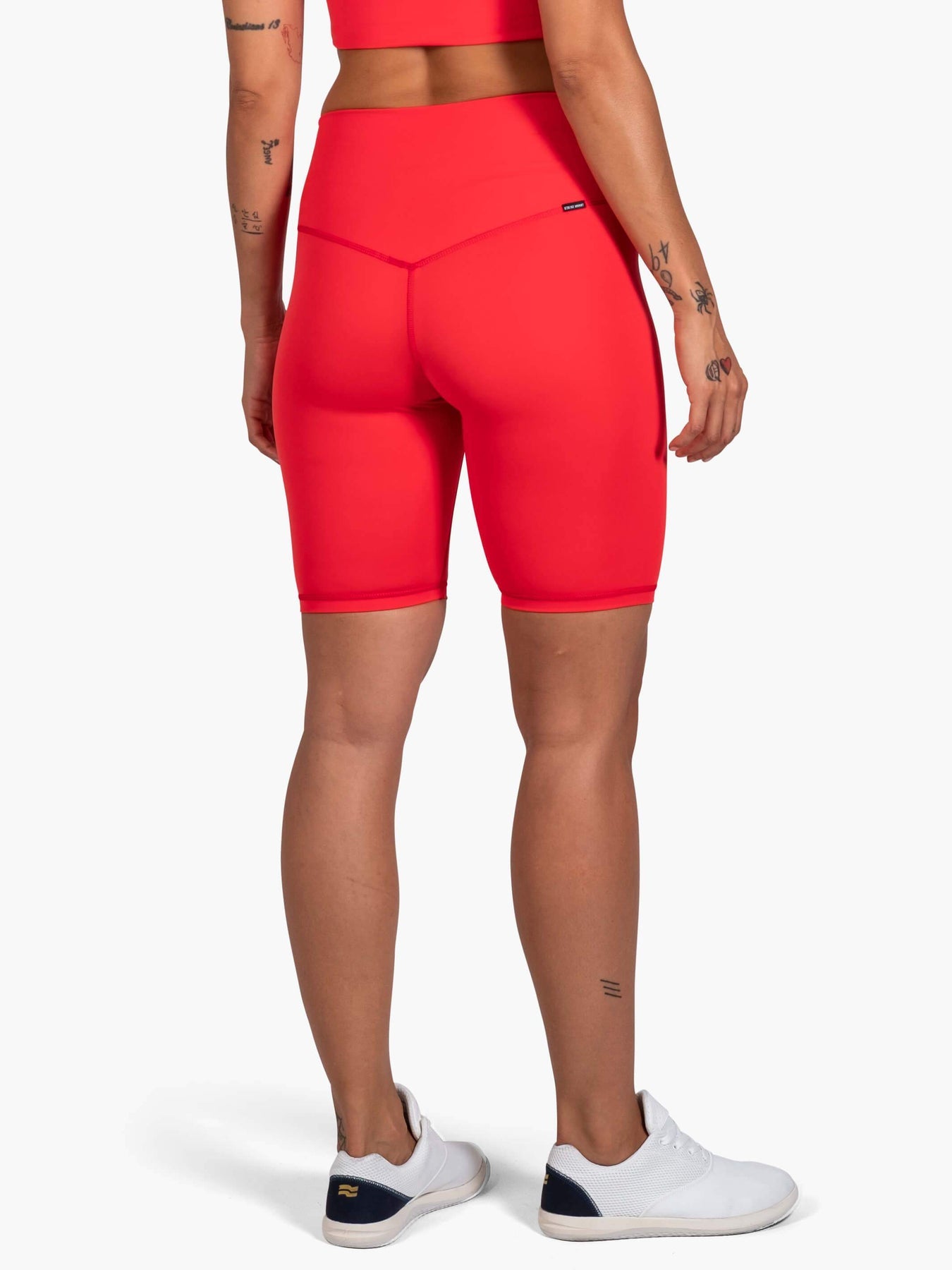 Strike Mvmnt High Voltage Biker Short Red TechStretch