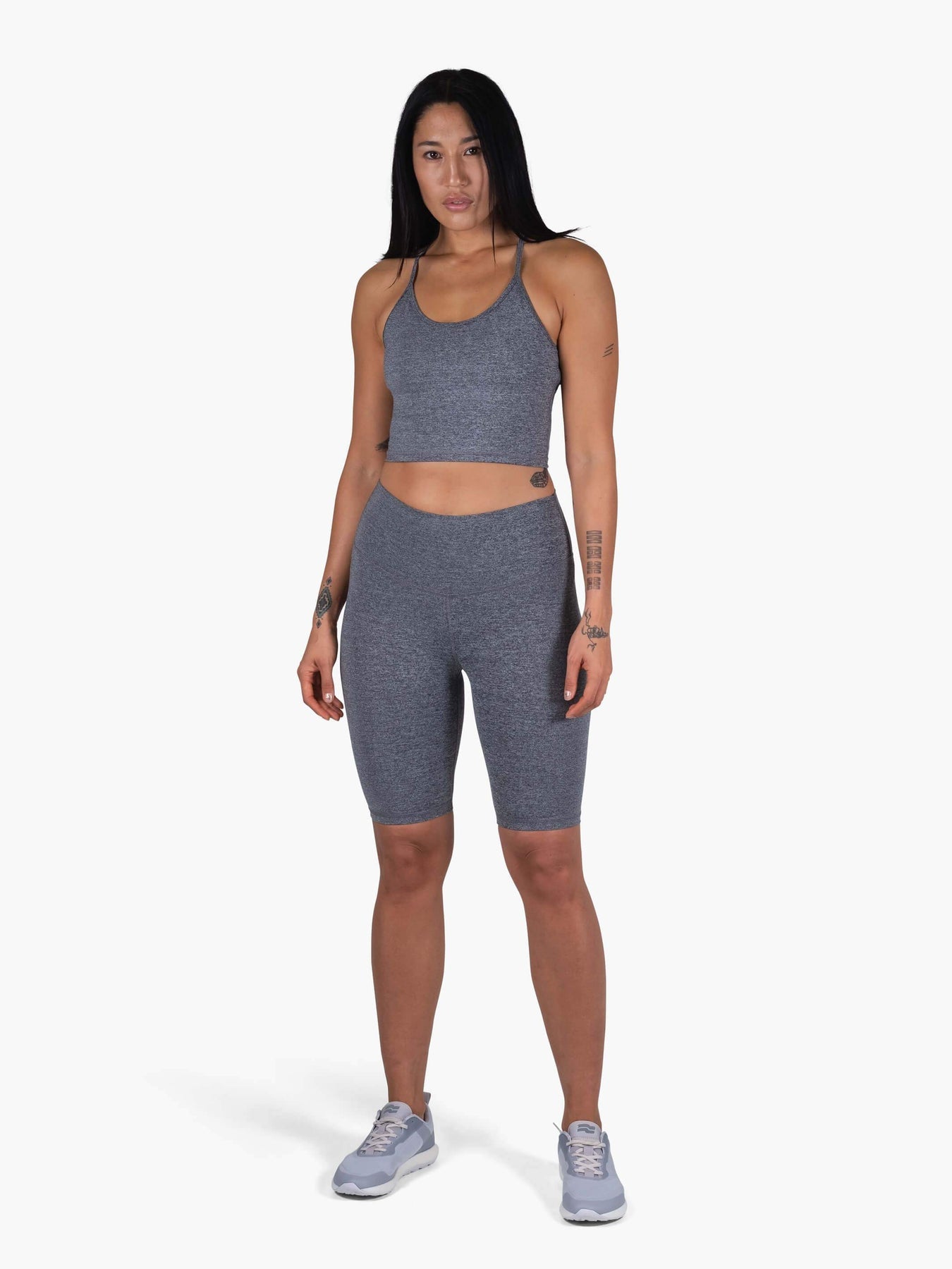 Strike Mvmnt High Voltage Biker Short Heather Grey TechStretch