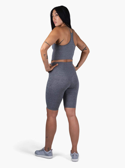 Strike Mvmnt High Voltage Biker Short Heather Grey TechStretch