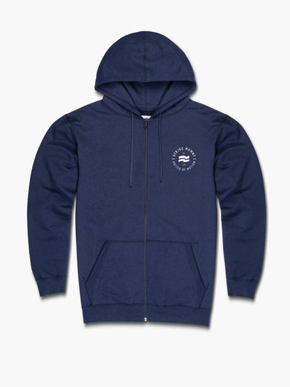Strike Mvmnt Keeper Zip Hoodie - Numeric Navy Terry Fleece
