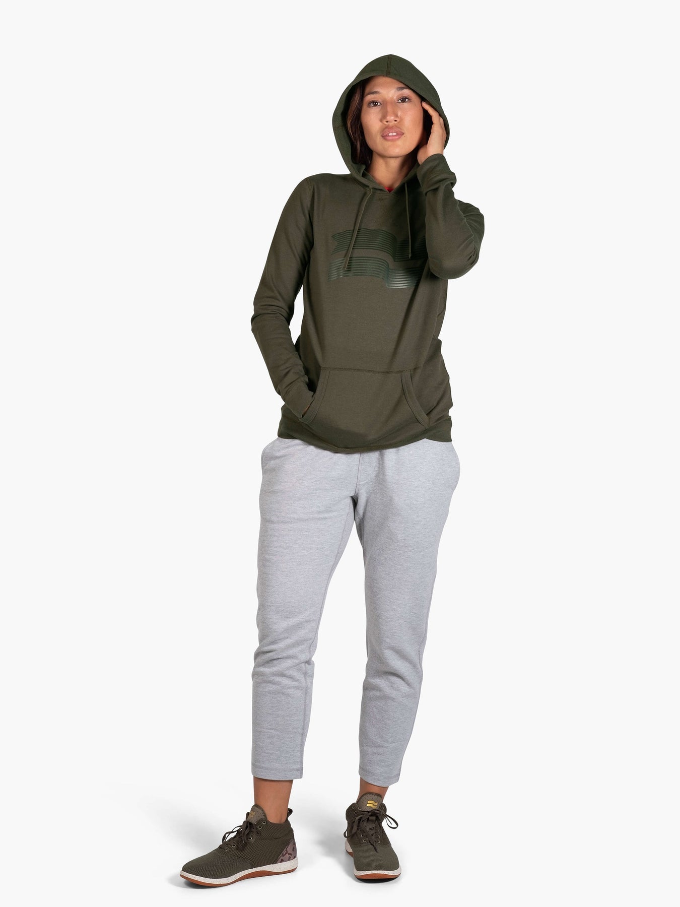 Strike Mvmnt Keeper Pullover Hoodie - Variable Burnt Olive Terry Fleece
