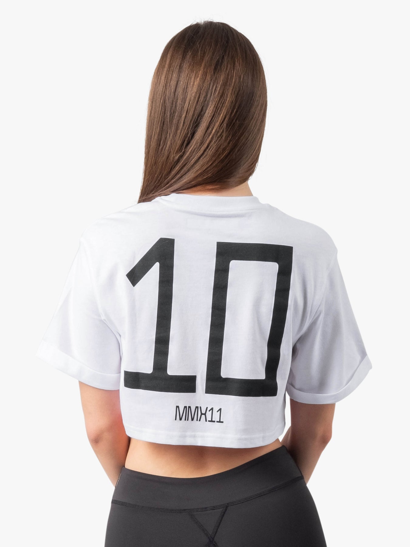 Strike Mvmnt Cropped Football Tee - Stereo 10 Classic White