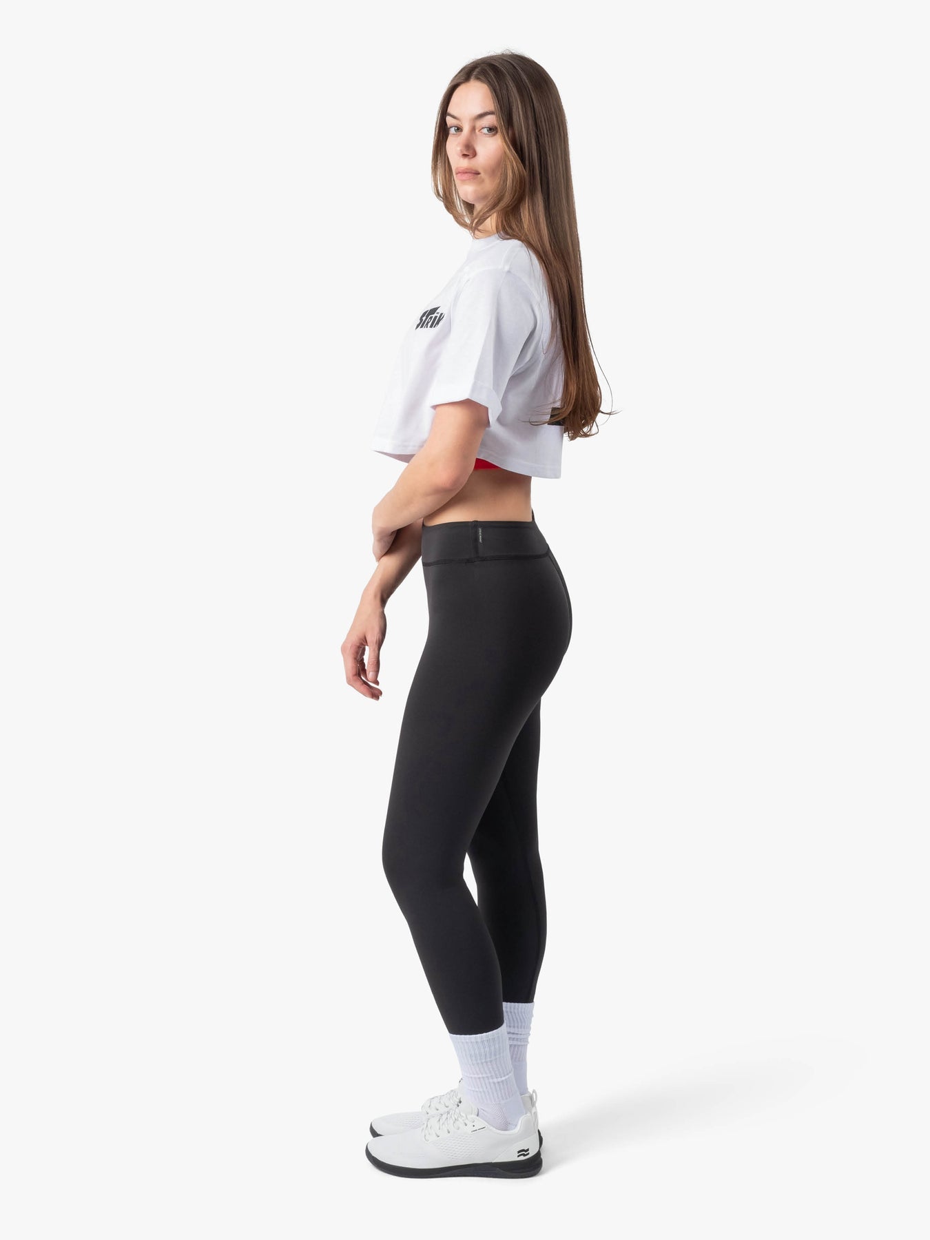 Strike Mvmnt Cropped Football Tee - Stereo 10 Classic White