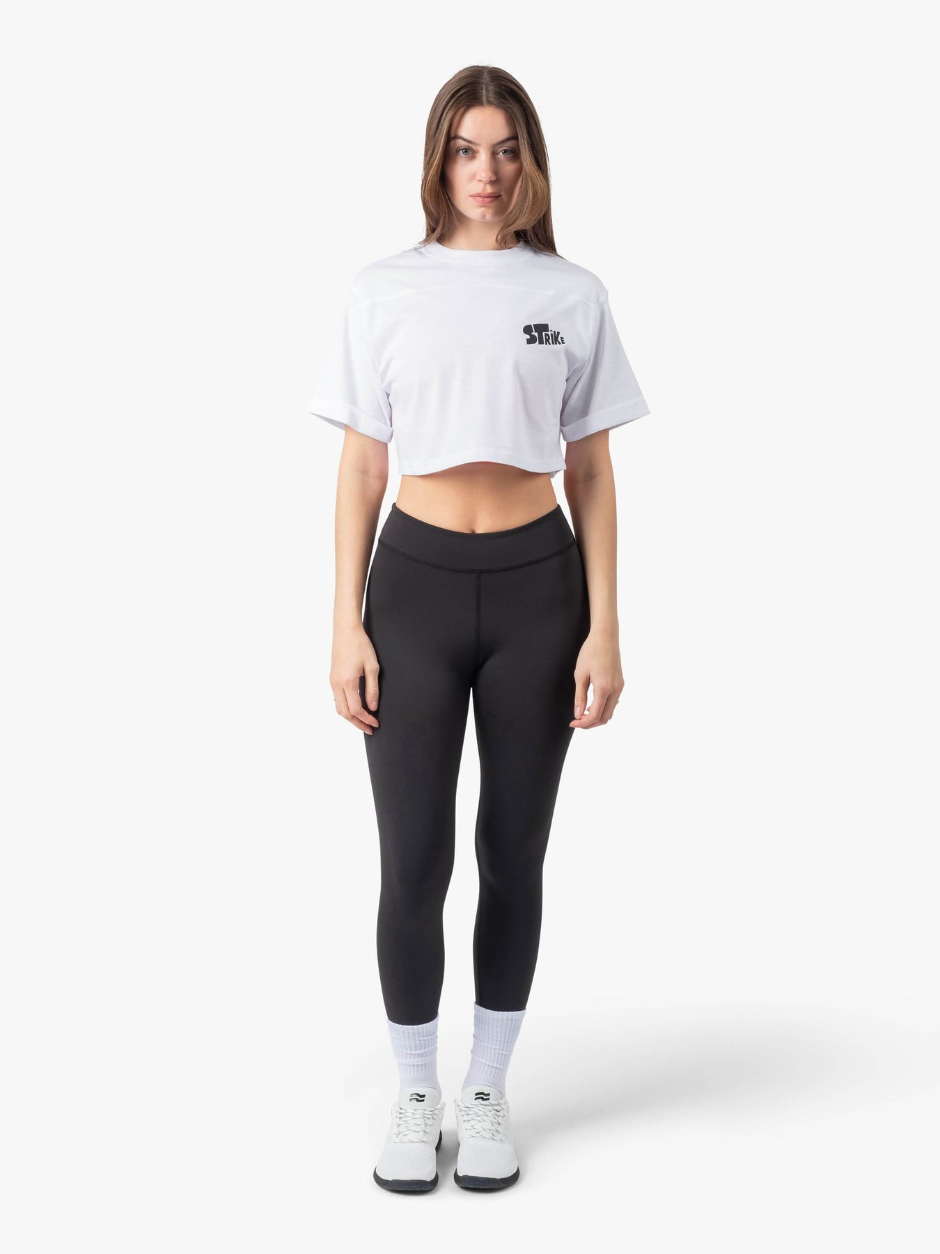 Strike Mvmnt Cropped Football Tee - Stereo 10 Classic White