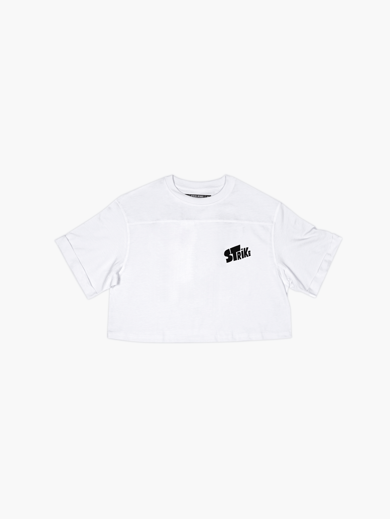 Strike Mvmnt Cropped Football Tee - Stereo 10 Classic White