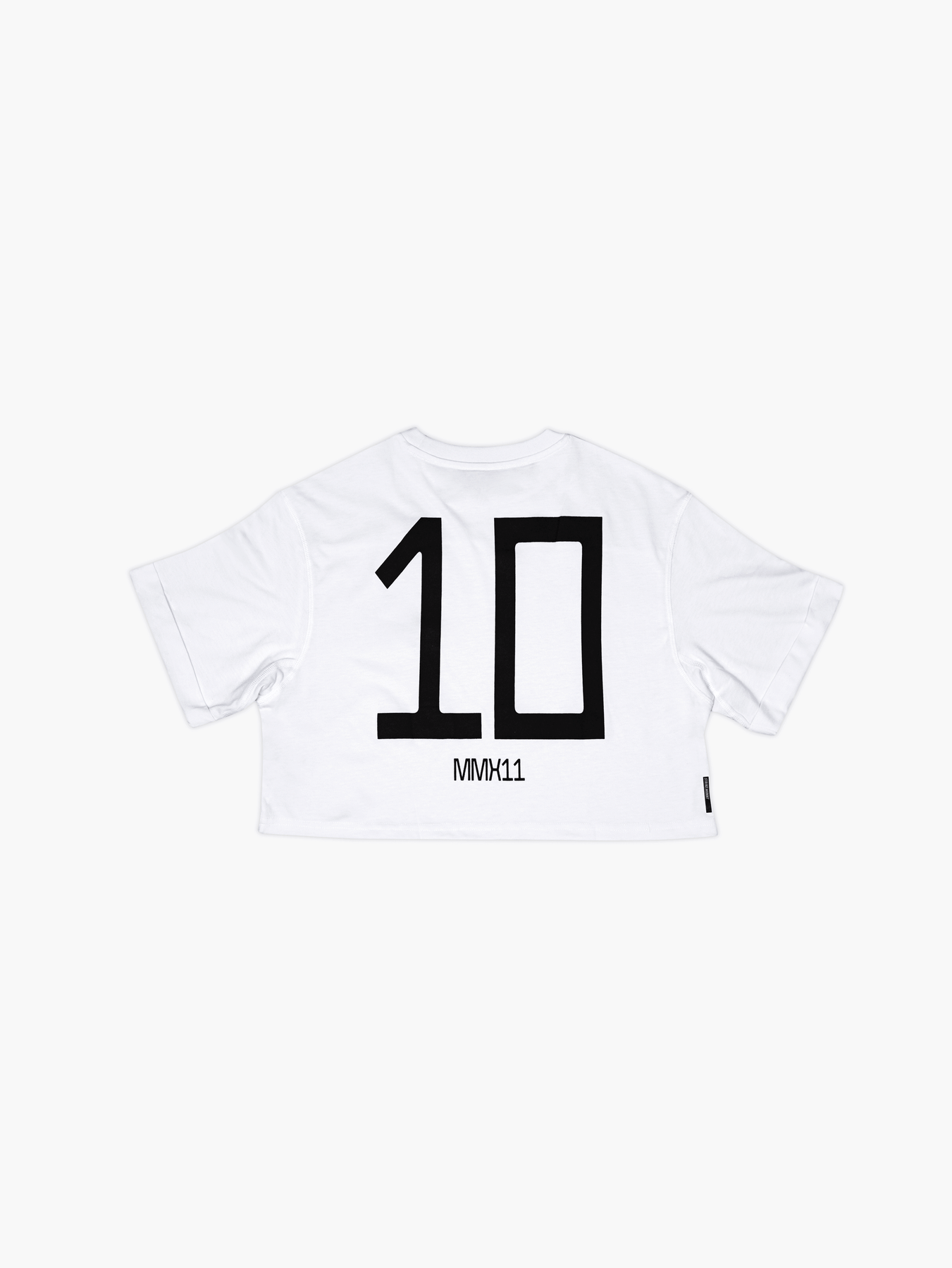 Strike Mvmnt Cropped Football Tee - Stereo 10 Classic White