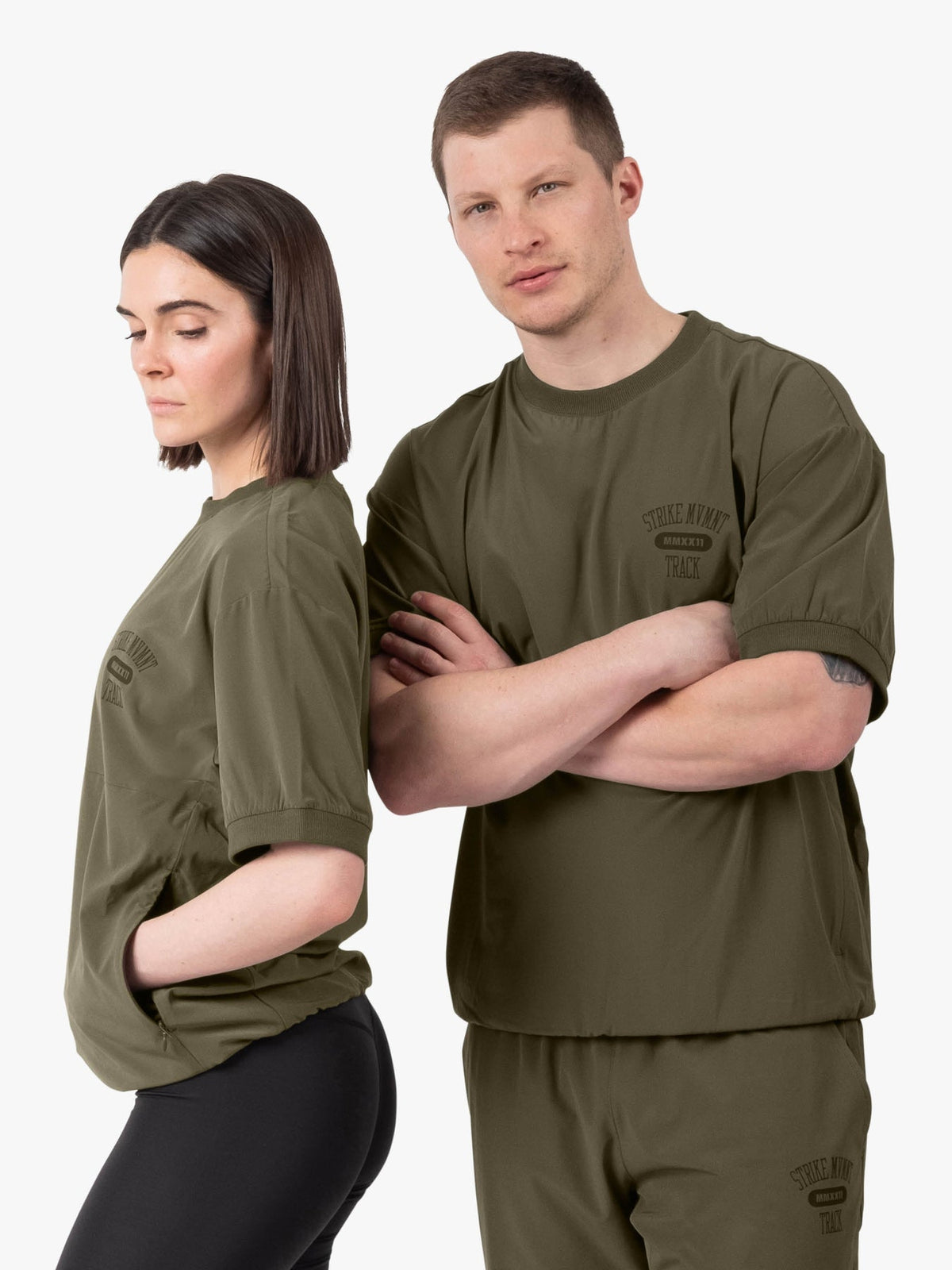 Strike Mvmnt Field TrackShirt - Track QuickDry Burnt Olive / Black