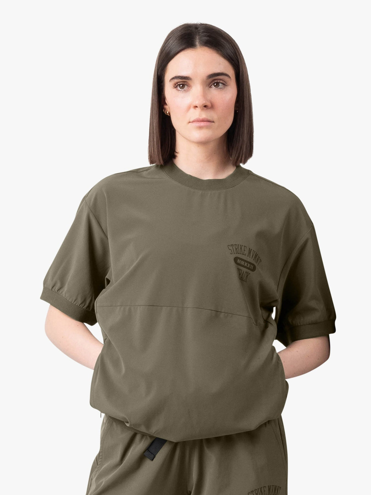 Strike Mvmnt Field TrackShirt - Track QuickDry Burnt Olive / Black