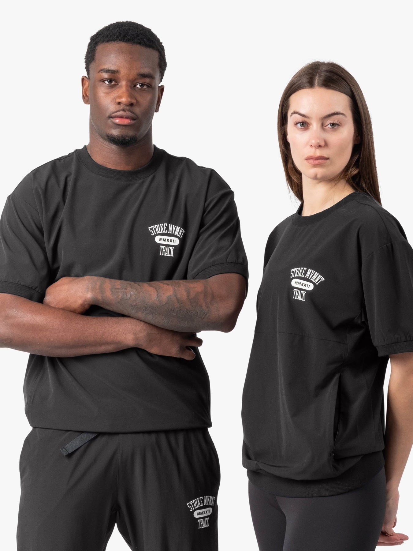 Strike Mvmnt Field TrackShirt - Track QuickDry Phantom Black / White