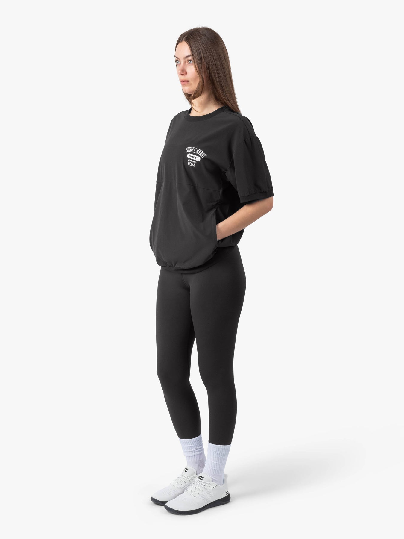 Strike Mvmnt Field TrackShirt - Track QuickDry Phantom Black / White