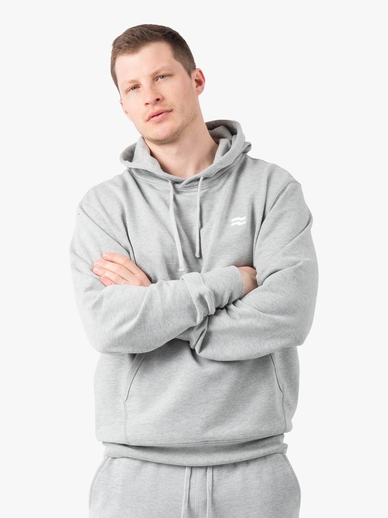 Strike Mvmnt Base Oversized Hoodie Lunar Grey Terry Fleece