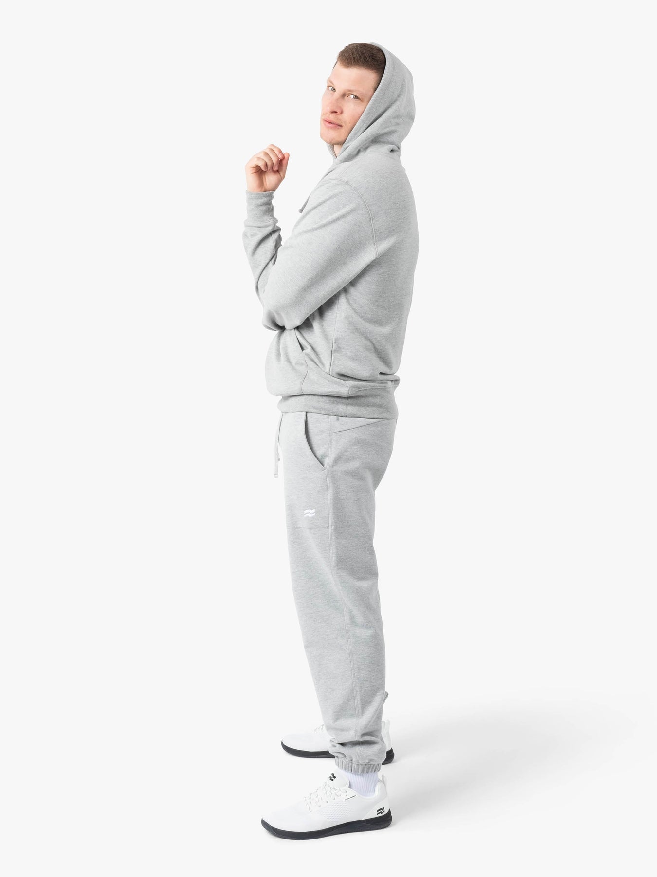 Strike Mvmnt Base Oversized Hoodie Lunar Grey Terry Fleece