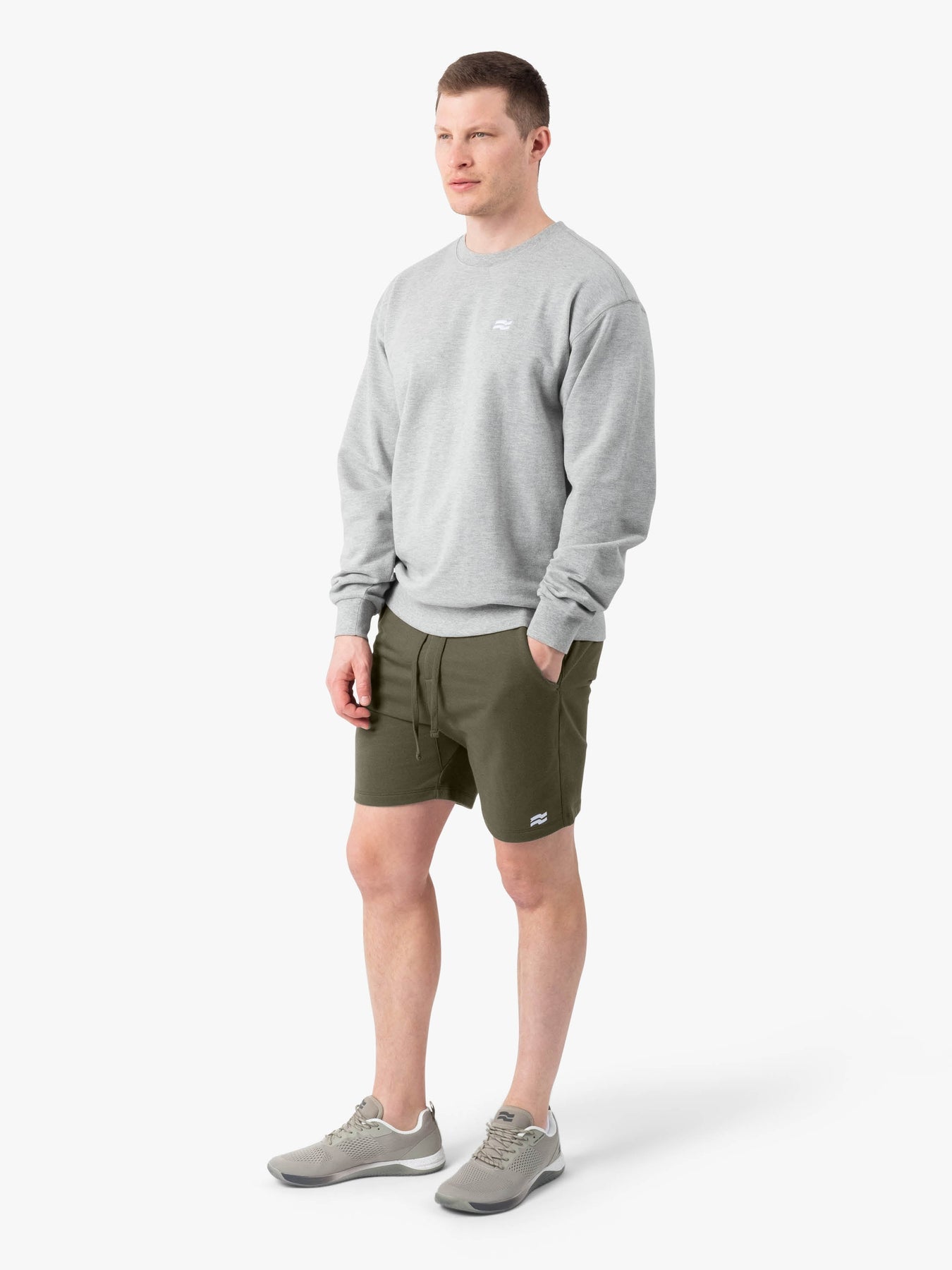 Strike Mvmnt Base Oversized Crewneck Lunar Grey Terry Fleece