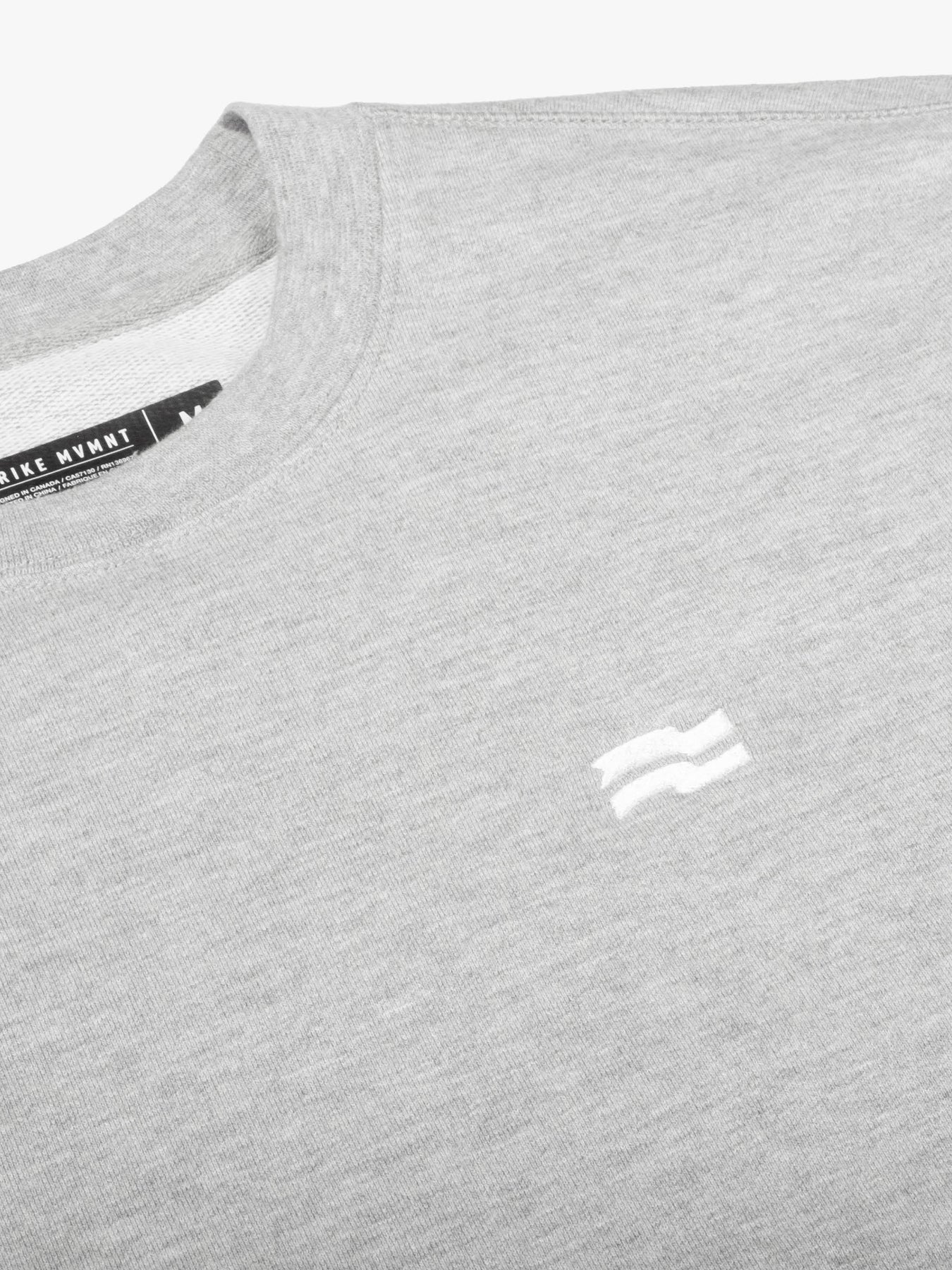 Strike Mvmnt Base Oversized Crewneck Lunar Grey Terry Fleece