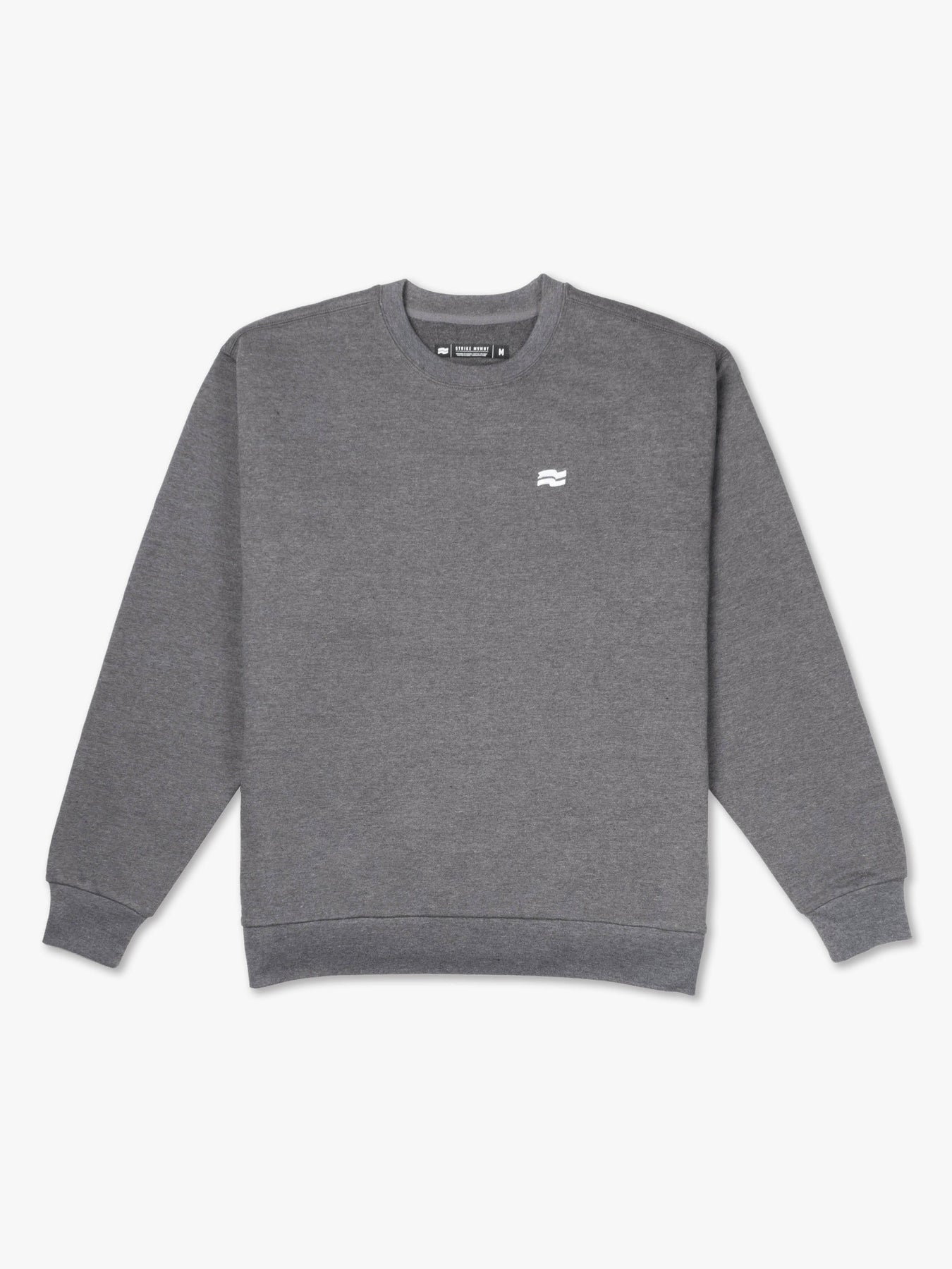 Strike Mvmnt Base Oversized Crewneck Dark Grey Terry Fleece