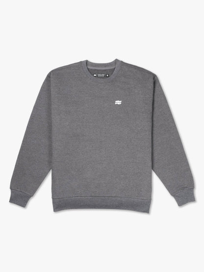 Strike Mvmnt Base Oversized Crewneck Dark Grey Terry Fleece