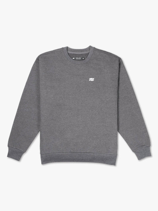 Strike Mvmnt Base Oversized Crewneck Dark Grey Terry Fleece