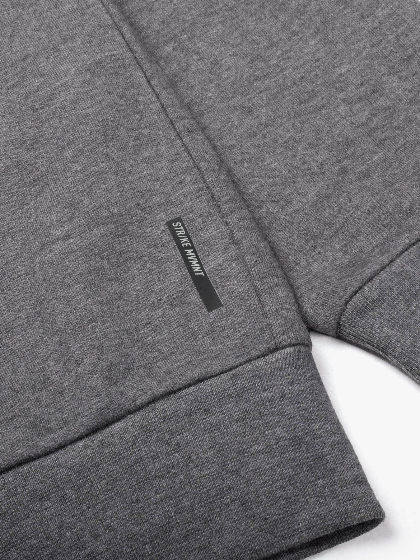 Strike Mvmnt Base Oversized Crewneck Dark Grey Terry Fleece