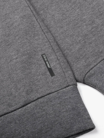 Strike Mvmnt Base Oversized Crewneck Dark Grey Terry Fleece
