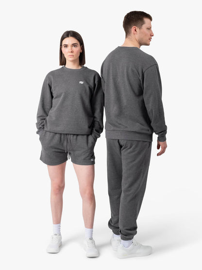 Strike Mvmnt Base Oversized Crewneck Dark Grey Terry Fleece