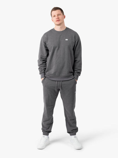 Strike Mvmnt Base Oversized Crewneck Dark Grey Terry Fleece