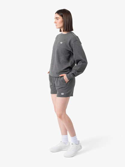 Strike Mvmnt Base Oversized Crewneck Dark Grey Terry Fleece