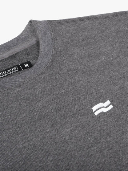 Strike Mvmnt Base Oversized Crewneck Dark Grey Terry Fleece