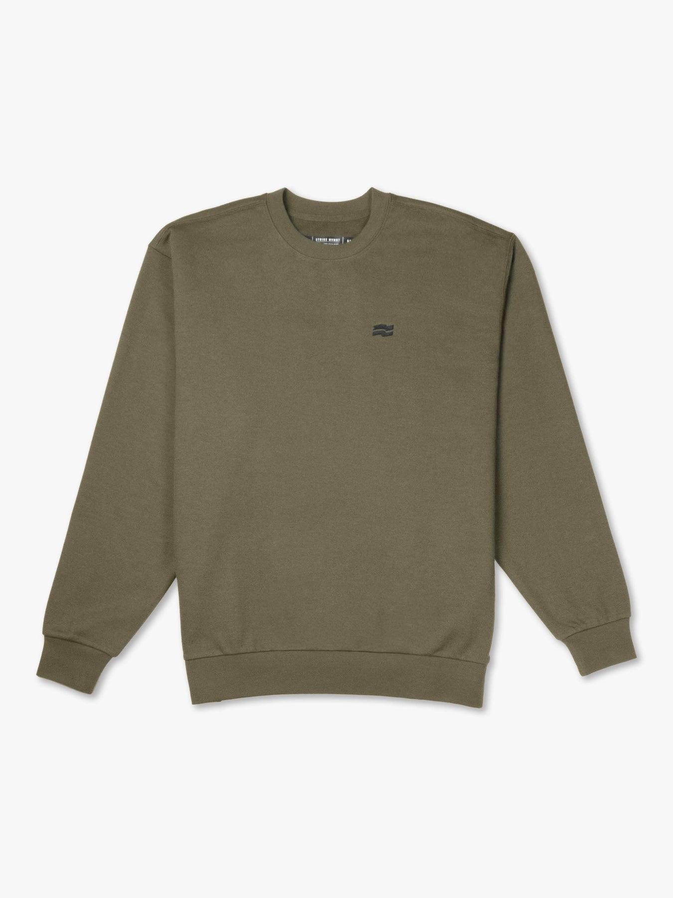 Strike Mvmnt Base Oversized Crewneck Burnt Olive Terry Fleece